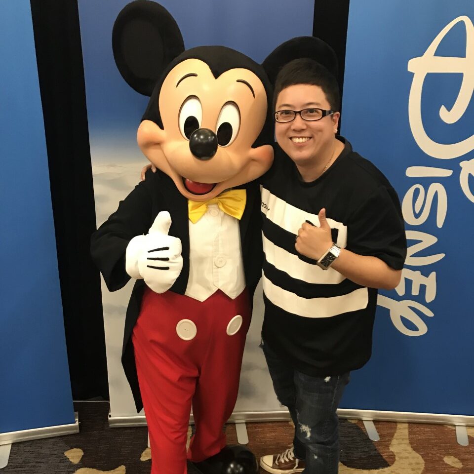 Stephanie and Mickey Mouse